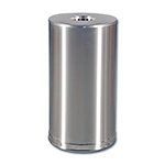 Imprezza FOT15SSS Flat Open Top Waste Can - 15 Gallon Capacity - 15" Dia. x 28" H - Stainless Steel Body with Chrome Trim