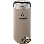 Glaro M1242 "RecyclePro Value" Receptacle with Multi-Purpose Opening - 15 Gallon Capacity - 12" Dia. x 30" H - Assorted Colors