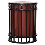Witt Industries MIA26-FT Miami Collection Outdoor Receptacle - 36 Gallon Capacity - 26 1/2” Dia. x 36” H - Your choice of color