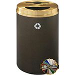 Glaro MT2032 "RecyclePro 2" Receptacle with Multi-Purpose and Half Round Openings - 33 Gallon Capacity - 20" Dia. x 31" H - Assorted Colors