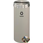 Glaro P1232 "RecyclePro 1" Receptacle with Slot Opening - 12 Gallon Capacity - 12" Dia. x 31" H - Assorted Colors