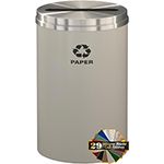 Glaro P2032 "RecyclePro 1" Receptacle with Slot Opening - 33 Gallon Capacity - 20" Dia. x 31" H - Assorted Colors