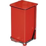 Imprezza QSO12RD Quiet Close Step On Trash Can - 12 Gallon Capacity - 12 1/4" D x 14" W x 23 1/2" H - Red in Color