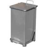Imprezza QSO12SS Quiet Close Step On Trash Can - 12 Gallon Capacity - 12 1/4" D x 14" W x 23 1/2" H - Stainless Steel in Color