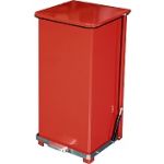 Imprezza QSO24RD Quiet Close Step On Trash Can - 24 Gallon Capacity - 17" D x 17" W x 30 5/8" H - Red in Color