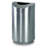 Rubbermaid / United Receptacle R2030SSS Designer Line Eclipse Trash Can - 30 Gallon Capacity - 20" Dia. x 35.5" H - Stainless Steel