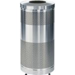 Rubbermaid / United Receptacle Howard Classic S3SST-SS Stainless Steel Perforated Steel Waste Receptacle - 25 gallon capacity - 18" Dia. x 35.5" H