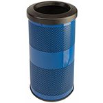 Witt Industries SC10-01 Stadium Series Waste Receptacle with Flat Top Lid - 10 Gallon Capacity - 12" Dia. x 26" H