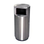 Imprezza SE12SSGL Side Entry Trash Can - 12 Gallon Capacity - 15 3/4" Dia. x 35 1/2" H - Stainless Steel