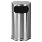 Rubbermaid / United Receptacle SO16SSS Waste Receptacle - 12 Gallon - 15" Dia. x 28" H - Satin Stainless Steel
