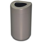 Imprezza TGOT35 Curved Open Top Container - 30 Gallon Capacity - 20" Dia. x 33.5" H - Titanium Gray in Color