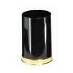 Rubbermaid / United Receptacle UB1900-10B European Designer Line Executive Wastebasket - 5 Gallon Capacity - 10" Dia. x 15" H - Black Enamel with Brass Accents