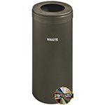Glaro W1242 "RecyclePro Value" Receptacle with Large Round Opening - 15 Gallon Capacity - 12" Dia. x 30" H - Assorted Colors