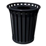 Witt Industries WC3600 Wydman Collection Outdoor Trash Can 36 Gallon Capacity - 28.5" Dia x 31.5" H