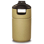 FGC2446WU Cornerstone Series Weather Urn Top Waste Receptacle - 40 Gallon Capacity - 24" Dia. x 49" H - Disposal Opening is 10.5" W x 7" H