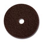 Glit/Microtron 20244 Brown Dry Stripping Floor Pads - 17" Diameter - 1 case of 5 pads