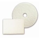 Glit/Microtron 14424 White Super Polishing Floor Pads - 24" Diameter - 1 case of 5 pads
