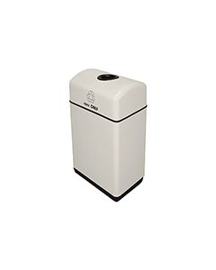 Witt Industries 11RR-121631 Fiberglass Recycling Waste Receptacle with 1 Disposal Opening - 16 Gallon Capacity - 12" L x 16" D x 31" H