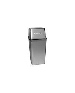 Witt Industries 13HTSS Push Top Trash Can - 13" Sq. x 30" H - 13 Gallon Capacity - Stainless Steel