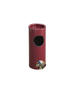 Glaro 151 Mount Everest Ash/Trash Receptacle with Sand Tray Top - 3 Gallon Capacity - 9" Dia. x 23" H - Matching Enamel Cover
