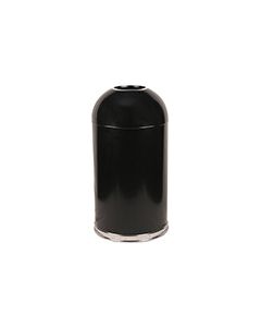 Witt Industries 420DT-BK Open Top Waste Receptacle - 18" Dia. x 34" H - 20 Gallon Capacity - Black in Color