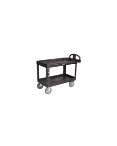 Rubbermaid 4546-10 2 Shelf Utility Cart with Pneumatic Casters - 55" L x 26" W x 33.25" H - 750 lb capacity