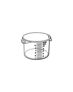Rubbermaid 5726-24 Round Storage Container - 13.13" Dia. x 8.13" H - 12 qt. capacity - Clear