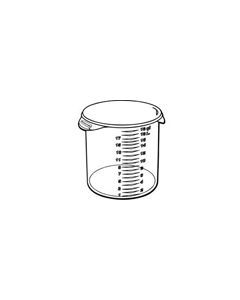 Rubbermaid 5727-24 Round Storage Container - 13.13" Dia. x 11.88" H - 18 qt. capacity - Clear