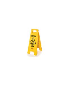 Rubbermaid 6112-77 Floor Sign with "Caution Wet Floor" Imprint, 2-Sided