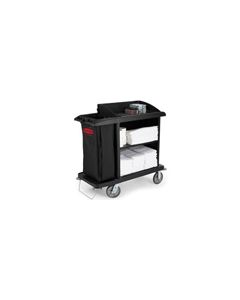 Rubbermaid 6190 Compact Housekeeping Cart with Vinyl Bag, Bumpers and Vacuum Holder