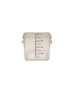 Rubbermaid 6306 Space Saving Square Container - 8.75" L x 8.8" W x 6.94" H - 6 Qt. Capacity - Clear