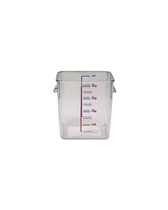 Rubbermaid 6308 Space Saving Square Container - 8.75" L x 8.8" W x 8.75" H - 8 Qt. Capacity - Clear