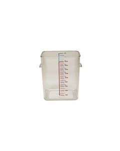 Rubbermaid 6318 Space Saving Square Container - 11.31" L x 10.5" W x 11.94" H - 18 Qt. Capacity - Clear