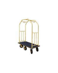 Glaro 6600 Premium Collection Bellman Cart with Clothing Hooks and 6 Wheels - 49.5" L x 25" W x 71" H - Your choice of color