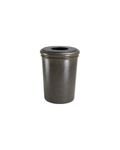50 Gallon StoneTec Round Concrete Trash Can - 25 1/2" Dia. x 33 1/4" H - Aspen in Color