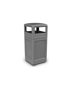 Commercial Zone 73290399 Dome Lid Trash Can - 42 Gallon Capacity - 18.5" Sq. x 41.75" H - Gray