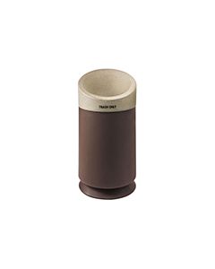 Commercial Zone 7532443999 Galaxy Collection Recycling Receptacle with "Trash Only" Lid - 35 Gallon Capacity - 21 1/2" Dia. x 42 1/2" H - Brown Base with Lunar Sand Top