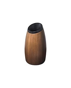 Commercial Zone 756141 Garden Series Seed Funnel Top Waste Receptacle - 15 Gallon Capacity - 21" Dia. x 38" H - Walnut in Color