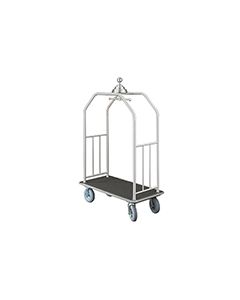 Glaro 7649 Premium "Ball Crown" Collection Bellman Cart with 4 Wheels - 49.5" L x 25" W x 79" H - Your choice of color