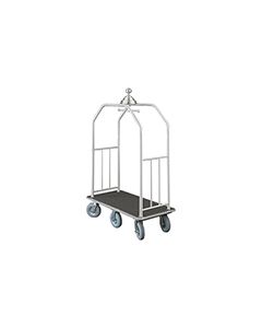 Glaro 7668 Premium "Ball Crown" Collection Bellman Cart with 6 Wheels - 49.5" L x 25" W x 79" H - Your choice of color