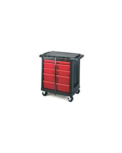 Rubbermaid 7734-88 5-Drawer Mobile Work Center - 32.63" L x 19.94" W x 33.5" H - 250 lb capacity