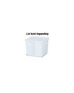 Rubbermaid 9F05 Space Saving Square Container - 8.75" L x 8.31" W x 6.94" H - 6 Qt. Capacity - White