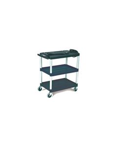 Rubbermaid 9T28 Audio-Visual Cart, Open Cart with 3 Shelves, 3" dia Casters - 32.5" L x 18.63" W x 32.13" H - 150 lb capacity - 24" Max TV Size