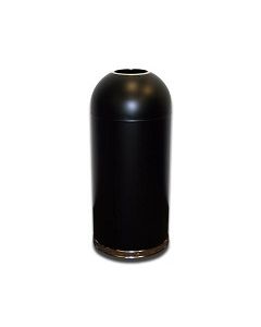 Imprezza DOT15BKGL Bullet Dome Open Top Waste Can - 15 Gallon Capacity - 15" Dia. x 35 1/2" H - Black in Color
