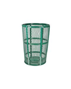 Imprezza EM48GR Mesh Steel Street Basket - 48 U.S Gallon - 23" Dia. x 33" H - Green in Color