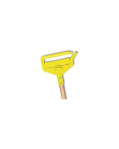 Rubbermaid H115 Invader Side Gate Wet Mop Handle, Large Yellow Plastic Head, Hardwood Handle - 54" Length