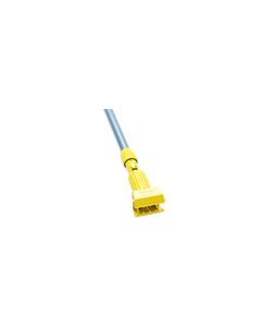 Rubbermaid H225 Gripper Clamp Style Wet Mop Handle, Plastic Yellow Head, Gray Aluminum Handle - 54" in Length