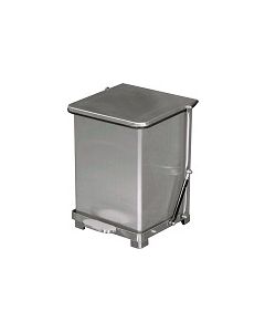 Imprezza QSO7SS Quiet Close Step On Trash Can - 7 Gallon Capacity - 12 1/4" D x 14" W x 17 1/2" H - Stainless Steel in Color