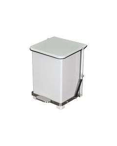 Imprezza QSO7WH Quiet Close Step On Trash Can - 7 Gallon Capacity - 12 1/4" D x 14" W x 17 1/2" H - White in Color