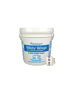 Stearns 795 White Wings Ultra Laundry Detergent Water Flakes 1 Pail of (250) 1.2 wt. Oz Packets - 1 Pack Per Load